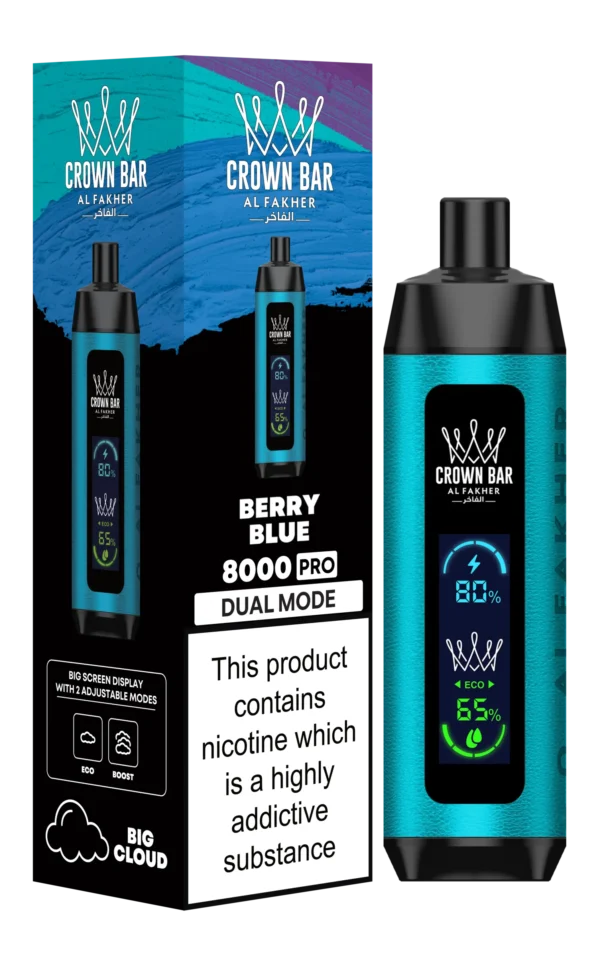 Crown Bar 8000 Pro - Berry Blue