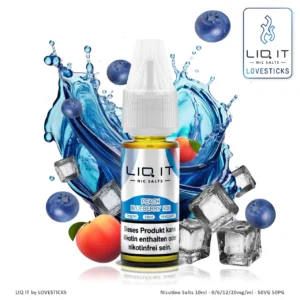 LIQIT - PEACH BLUEBERRY ICE 0mg/ml (nikotinfrei)