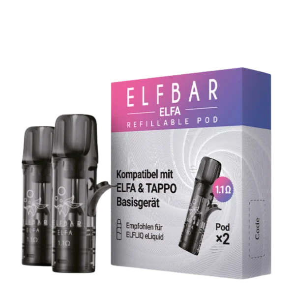 Elfbar ELFA – Refillable Pod 1.1 Ohm Ω (2er Pack)