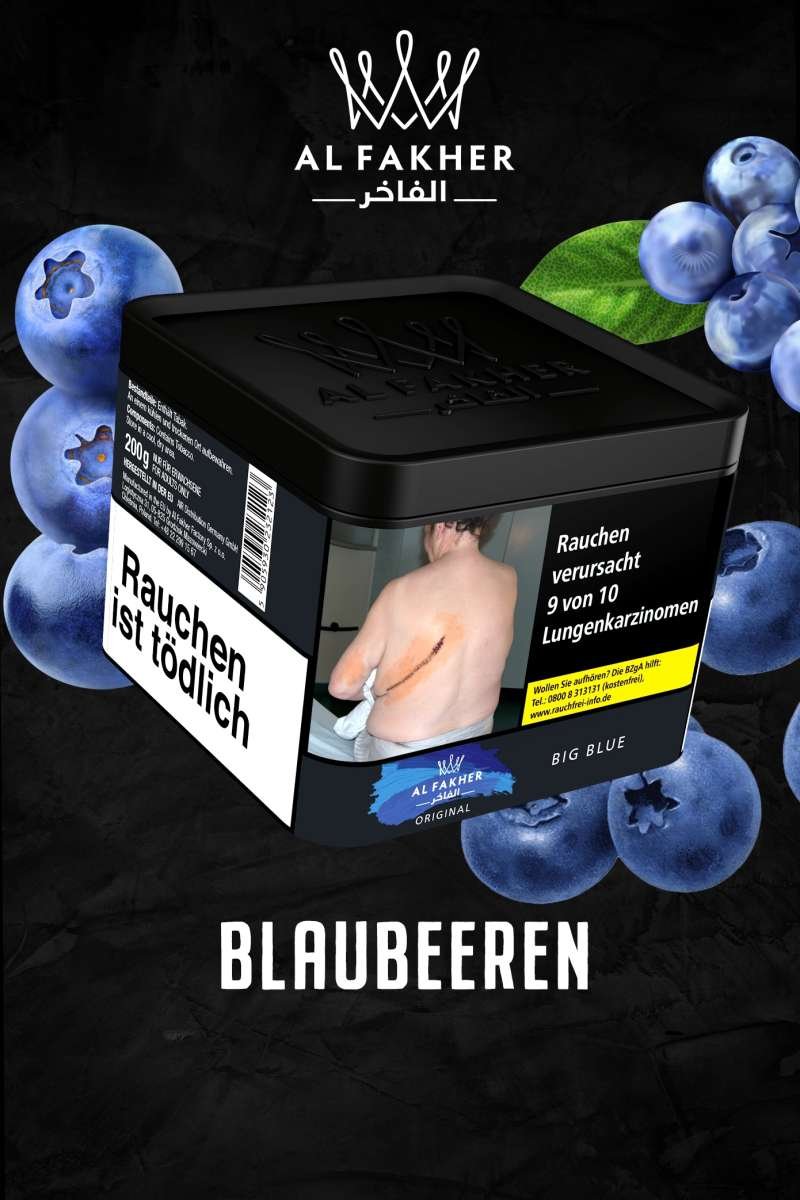 AL FAKHER Shisha Tabak 200g – Big Blue