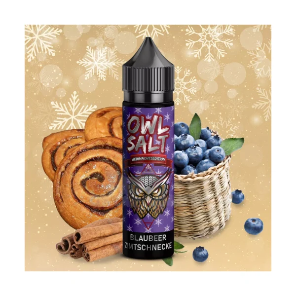 Blaubeer Zimtschnecke Aroma Weihnachtsedition OWL Salt Longfill 10 ml in 60 ml