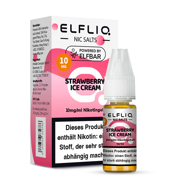 ELFLIQ Strawberry Ice Cream Nikotinsalz Liquid